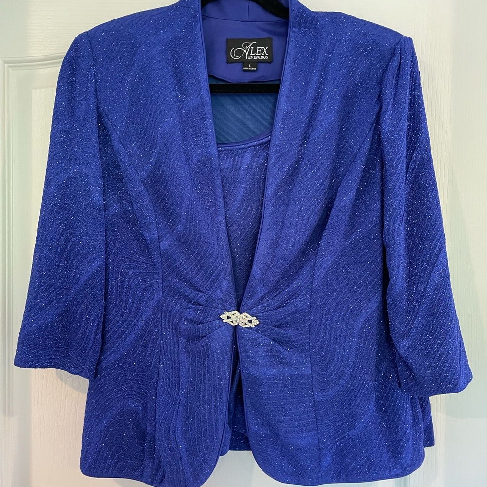 Blue Sparkle 2 piece Evening Wear Top
